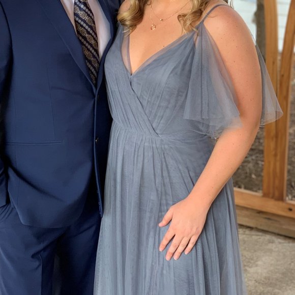 BHLDN Jenny Yoo Aeryn Dress Size 14 Hydrangea - Picture 5 of 5